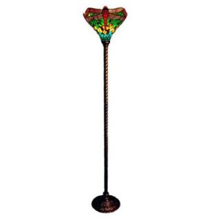 Chloe Lighting Tiffany style Dragonfly 14 in. Crystal Torchiere Floor Lamp DISCONTINUED CH15886G TF1