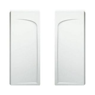Sterling Plumbing Ensemble 1 1/4 in. x 35 1/4 in. x 72 1/2 in. Two Piece Direct to Stud End Shower Wall Set in White 72205100 0