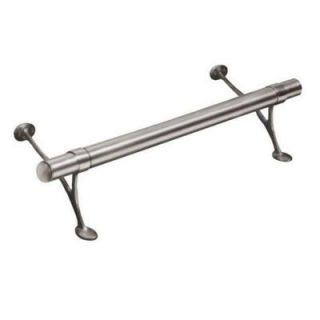 Lido Designs 8 ft. Satin Brushed Solid Stainless Steel Bar Foot Rail Kit LB 44 FR1008/2