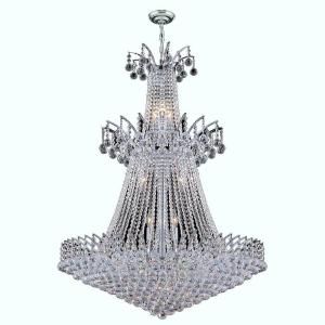 Worldwide Lighting Empire Collection 18 Light Crystal and Chrome Chandelier W83052C32