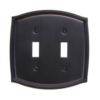 Amerelle Sonoma 2 Gang Toggle Wall Plate   Aged Bronze 76TTVB