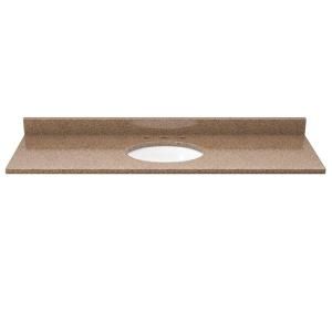 Solieque 49 in. Quartz Vanity Top in Chestnut with White Basin VT4922MCN.8.HDSOL,DSOM,DSOM