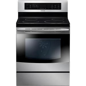 Samsung 5.9 cu. ft. Induction Range with Self Cleaning True Convection Oven in Stainless Steel NE595N0PBSR