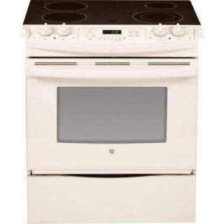 GE 4.4 cu. ft. Slide In Electric Range with Self Cleaning Oven in Bisque JS630DFCC