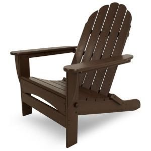 POLYWOOD Classic Adirondack Mahogany Oversized Curveback Patio Chair AD7030MA