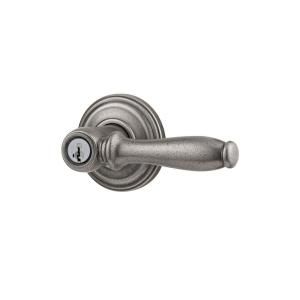 Kwikset Ashfield Rustic Pewter Entry Lever Featuring SmartKey 740ADL 502 SMT RCAL RCS