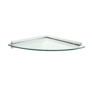 Knape & Vogt 12 in. x 16.5 in. Chrome Glass Corner Decorative Shelf Kit 89 CHR C1212