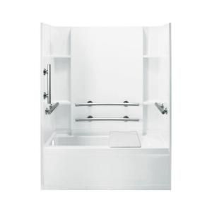 Sterling Plumbing Accord 32 in. x 60 in. x 74 in. Four Piece Direct to Stud Shower Kit in White 71150115 0