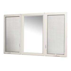TAFCO WINDOWS Right Hand and Left Hand Hinge Casement Vinyl Combo Windows, 95 in. x 60 in., White, with Insulated Glass VCC9560 RL