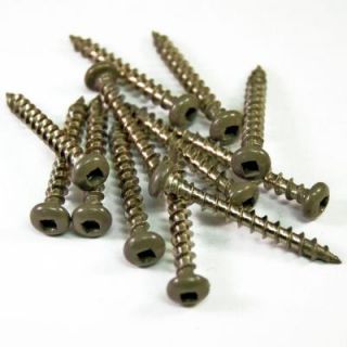 Veranda 1 1/2 in. Stainless Steel Driftwood Gray Screws (12 pack) 73003469 