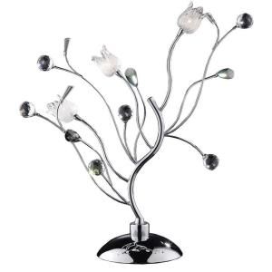 ORE International 26 in. Silver Lily Crystal Collection Table Lamp K 5117T