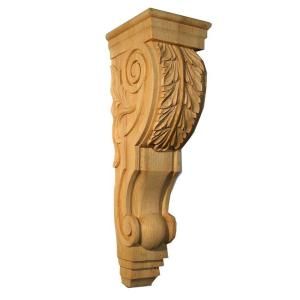 Foster Mantels Acanthus 7.5 in. x 8.5 in. x 26.5 in. Unfinished Cherry Corbel C103C