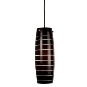 Checkolite Art Glass 1 Light Hanging Coffee Striped Vase Pendant 25331 71