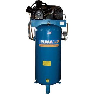 Puma Belt Drive Stationary Vertical Air Compressor   60 Gallon Vertical, 4.5 HP,