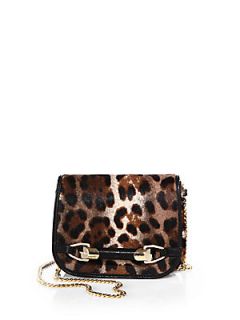 Jimmy Choo Spotted Calf Hair & Leather Flap Bag   Leopard