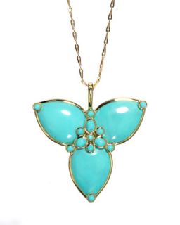 Turquoise Mariposa Pendant Necklace