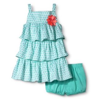 Just One YouMade by Carters Girls 2 Piece Ruffle Dress Set   Turquoise 18 M