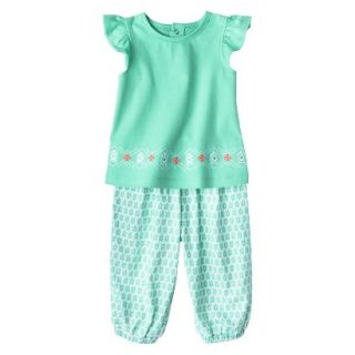 Just One YouMade by Carters Girls 2 Piece Top and Pant Set   Turquoise 3 M