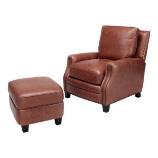 Opulence Home Bradford Leather Chair and Ottoman 53001/53006