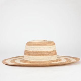 Striped Womens Floppy Hat Natural One Size For Women 245102423