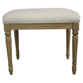 Bench Tiffany Accent Stool   Distressed White