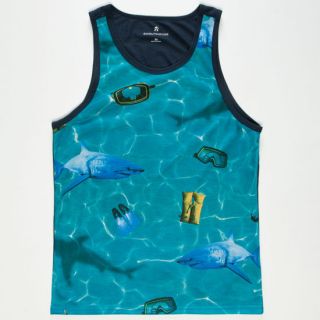 Swim Time Boys Tank Turquoise In Sizes Small, Large, Medium, X Large