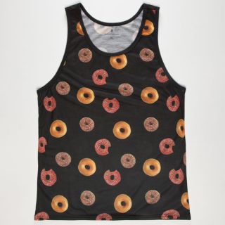 Donuts Mens Tank Black In Sizes X Large, Xx Large, Small, Large, Med