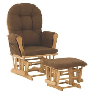 Glider and Ottoman Set StorkCraftHoop Glider and Ottoman   Natural/ Chocolate