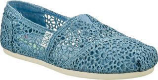 Womens Skechers BOBS Plush   Blue Slip on Shoes