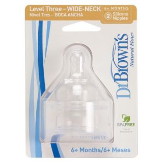 Dr. Browns Wide Neck Level 3 Nipple   (2 pack)