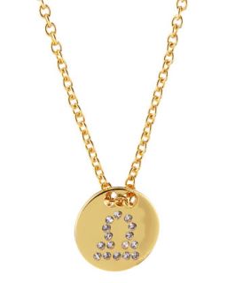 Astrology Shimmer Disc Necklace, Libra