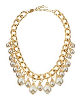 Pearly Chain Link Necklace