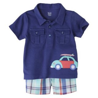Just One YouMade by Carters Boys 2 Piece Polo and Short Set   Navy/Green 6 M