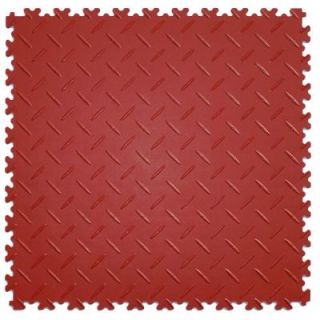 IT tile Diamond Plate Terracotta 20.5 in. x 20.5 in. Residential & Commercial Interlocking MultiPurpose Flooring, 8 Tile 540R4