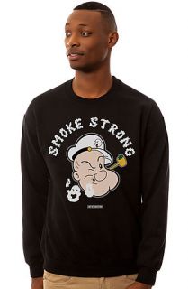 Artisticreation Sweatshirt The Smoke Strong Crewneck in Black