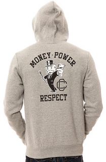 Crooks and Castles Sweatshirt M.P.R. Zip Hoody in Heather Grey