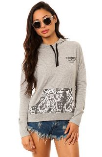 Crooks & Castles Hoody Sur Califas Pullover in Snake and Heather Grey