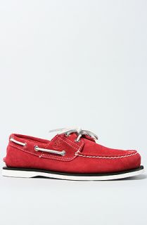 Timberland The Classic 2Eye Boat Shoe in Red Suede