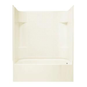 Sterling Plumbing Accord 60 in. x 30 in. x 72 in. Tile Bath Tub with Right Hand Drain in Biscuit 71140120 96