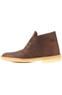 Clarks Originals Shoe Desert Boot Beeswax Leather in Brown