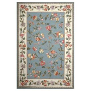 Kas Rugs Morning Vines Slate/Blue 5 ft. 3 in. x 8 ft. 3 in. Area Rug COL172853X83