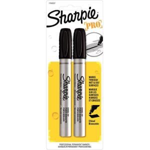 Sharpie Black Pro Chisel Tip Permanent Marker (2 Pack) 1794227