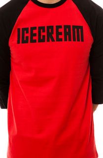 Ice Cream The IC Deck Baseball Tee in Fiery Red