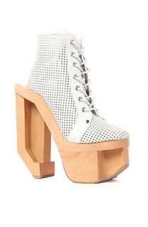 Jeffrey Campbell Boot Alia in White Leather