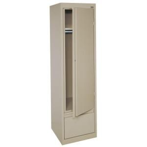 System Series 17 in. W x 64 in. H x 18 in. D Single Door Wardrobe Cabinet with File Drawer in Tropic Sand HAWF171864 04