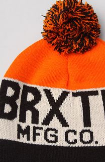 Brixton The Miller Beanie in Black Orange