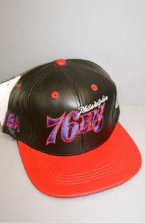And Still x For All To Envy Vintage Philadelphia 76ers leather snapback hat NWT