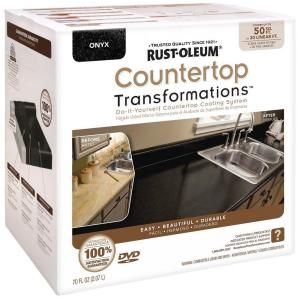 Rust Oleum Transformations 1 qt. Onyx Large Countertop Kit 258284