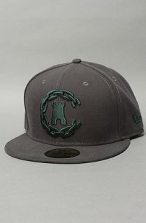 Crooks and Castles The Chain Castle Fitted Cap in Flint