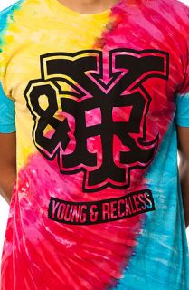 Young & Reckless Tee Honorable Discharge in Tie Dye Multi